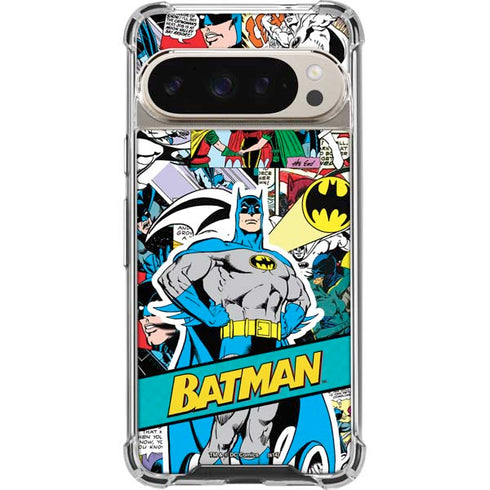 DC Comics Batman Vintage Pose Collage Art Pixel 9 Pro XL Clear Case